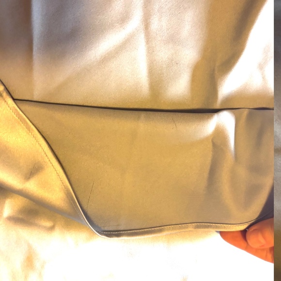 Baby blue satiny maxi skirt made in USA NWT - Picture 5 of 9